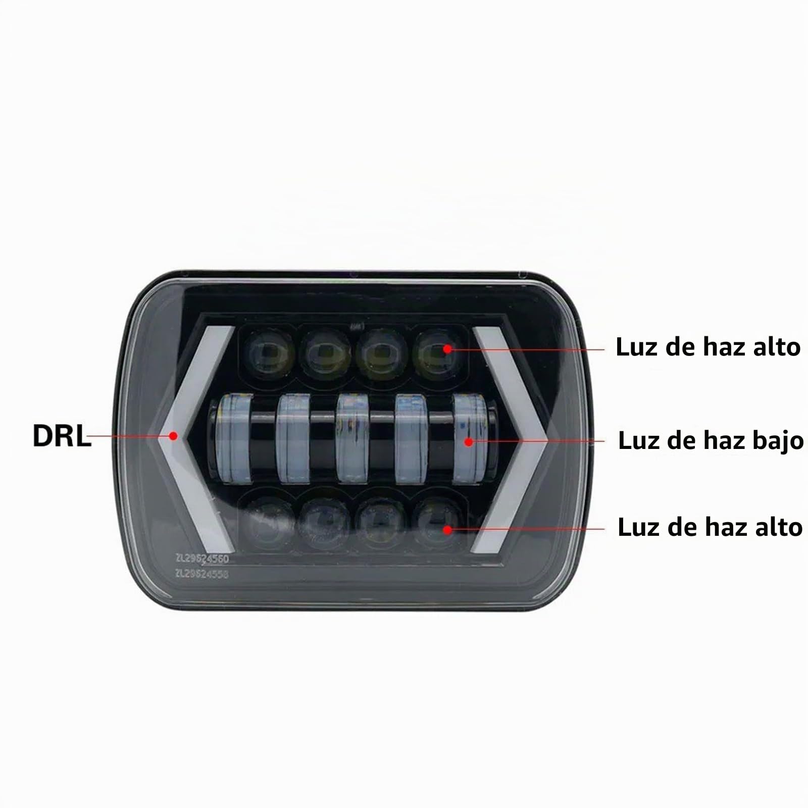 Faro Principal Para Nissan Para Patrol Y60 1980-1994 Faros Delanteros LED Impermeables De 7X6 5X7 Luces Altas Bajos DRL H6054 H5054 Faros Delanteros Coche(2 pieces)