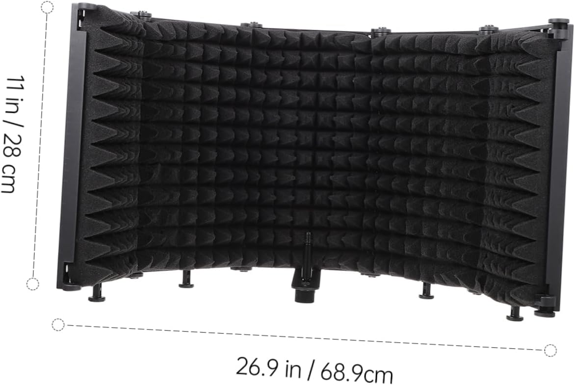 1set Sturdy Abs Mic Wind Screen Noise Reduction Microphone Cover for Recording Foldable against Wind Saliva and Dust Essential Microphone Accessory for Clean Sound