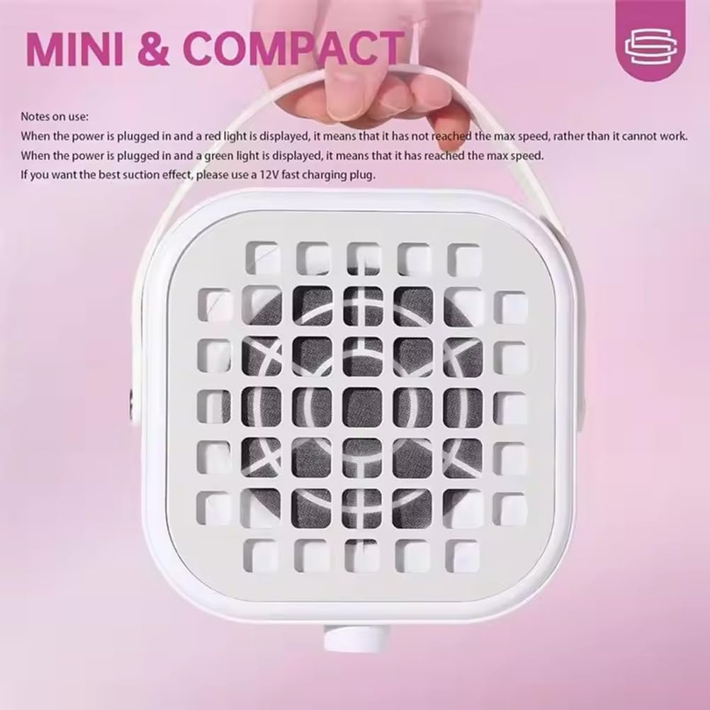 6000RPM Mini Nail Dust Collector Low Noise Powerful Suction Portable Nail Salon with 30 Filters, for Acrylic Nail Polishing,Salon & Home