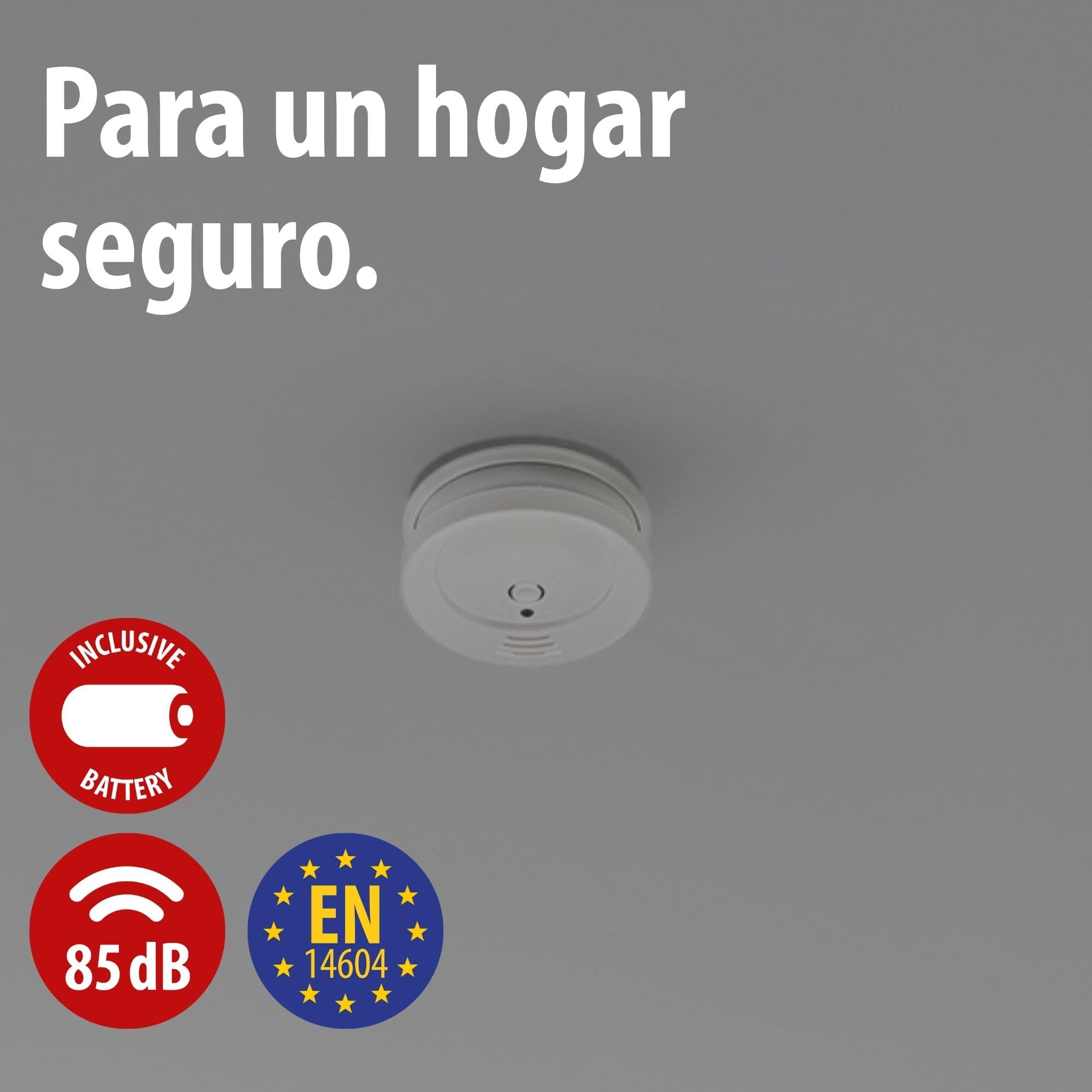 Brennenstuhl Detector de Humo RM C 9010 con Pila reemplazable (Probado según EN 14604, señal de Alarma penetrante, batería reemplazable) Blanco