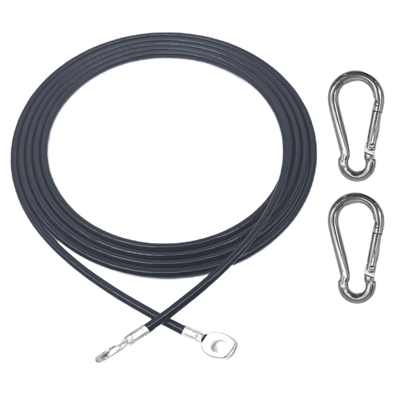 Cavi Palestra In Acciaio Inossidabile - Con Moschettoni, Per Macchine Puleggia, Lunghezza 1.5m O 3m