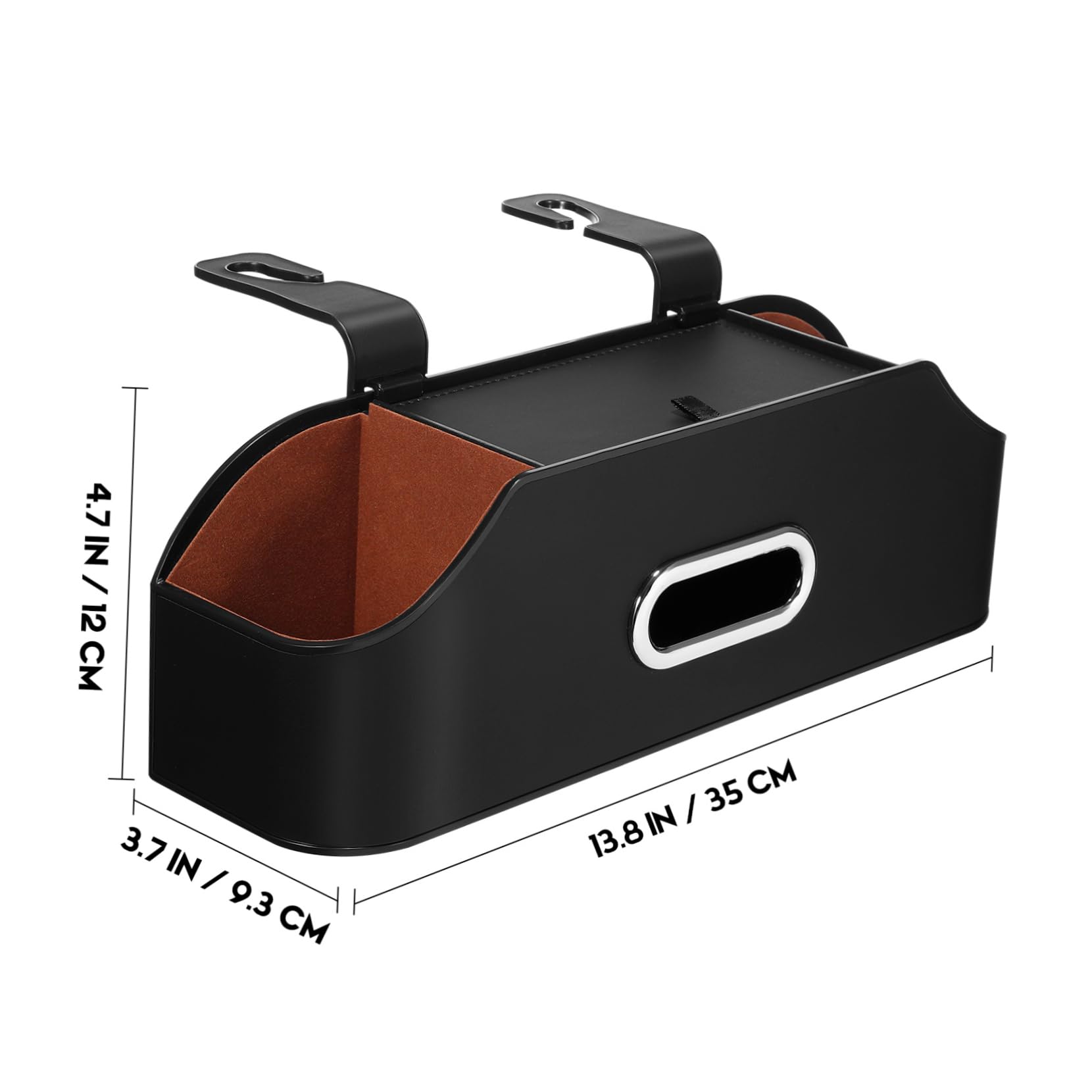 Cabilock Organizador para Asiento Trasero de Coche Caja de Almacenamiento de Artificial Portavasos Instalación Compartimentos Multiples Duradero Accesorios para Automóvil