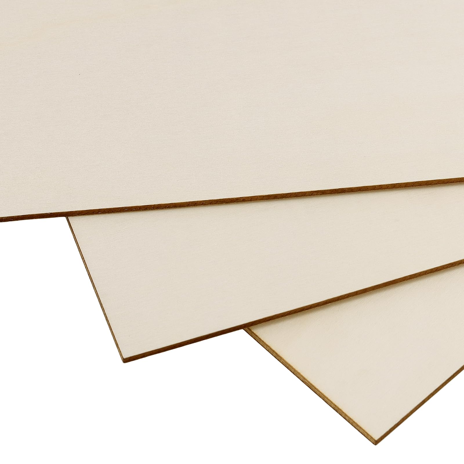 FUNSUEI Lot de 25 feuilles de contreplaqué carrées fines de 300 x 300 x 3 mm pour travaux manuels, peinture, décorations