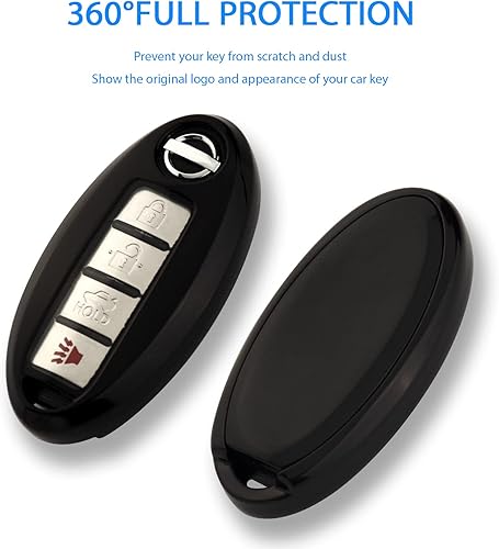 Miniatura 4 de Funda para llavero Nissan con llavero, funda de TPU suave para llave de protección completa para Altima Rogue Maxima Sentra Infiniti Armada Sedan
