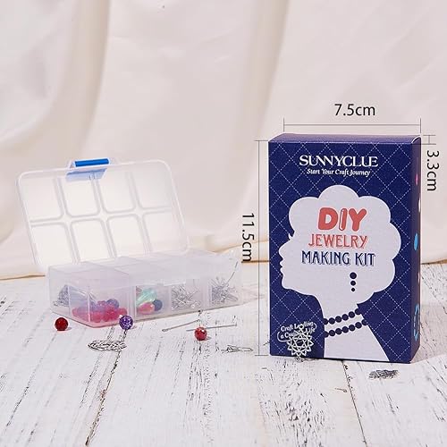 Miniatura 14 de SUNNYCLUE 1 caja de 8 pares de aretes de nudo celta de plata antigua, aretes colgantes de perlas, kit de inicio de fabricación de joyas