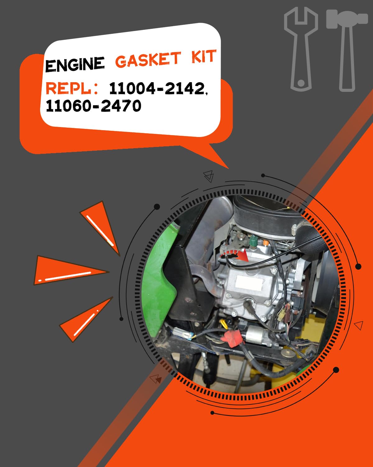 Amazon.com: Foruly 11004-2142, 11060-2470 - Engine Gasket Kit for