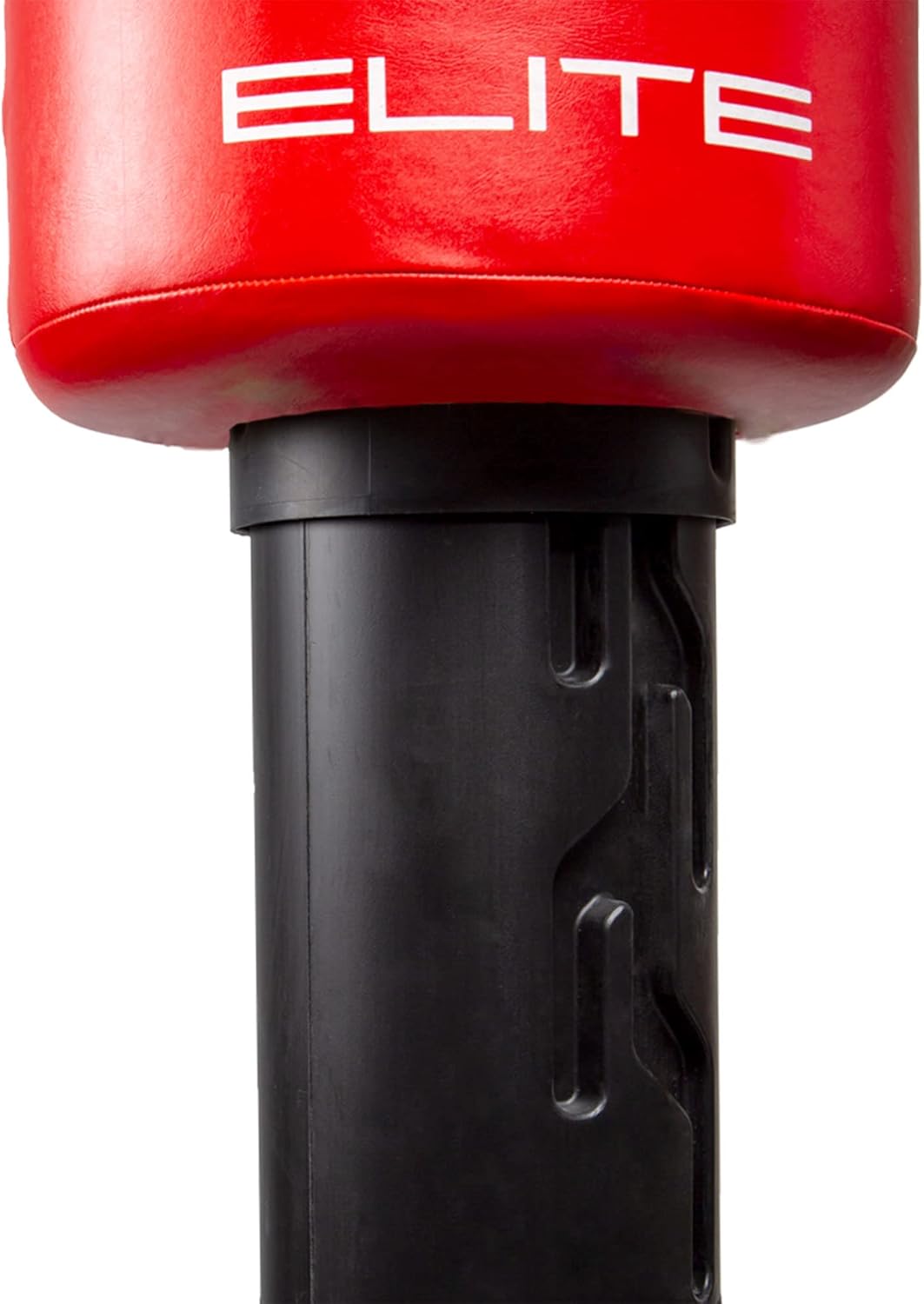 Close-up of the connection point between the heavy bag and its base