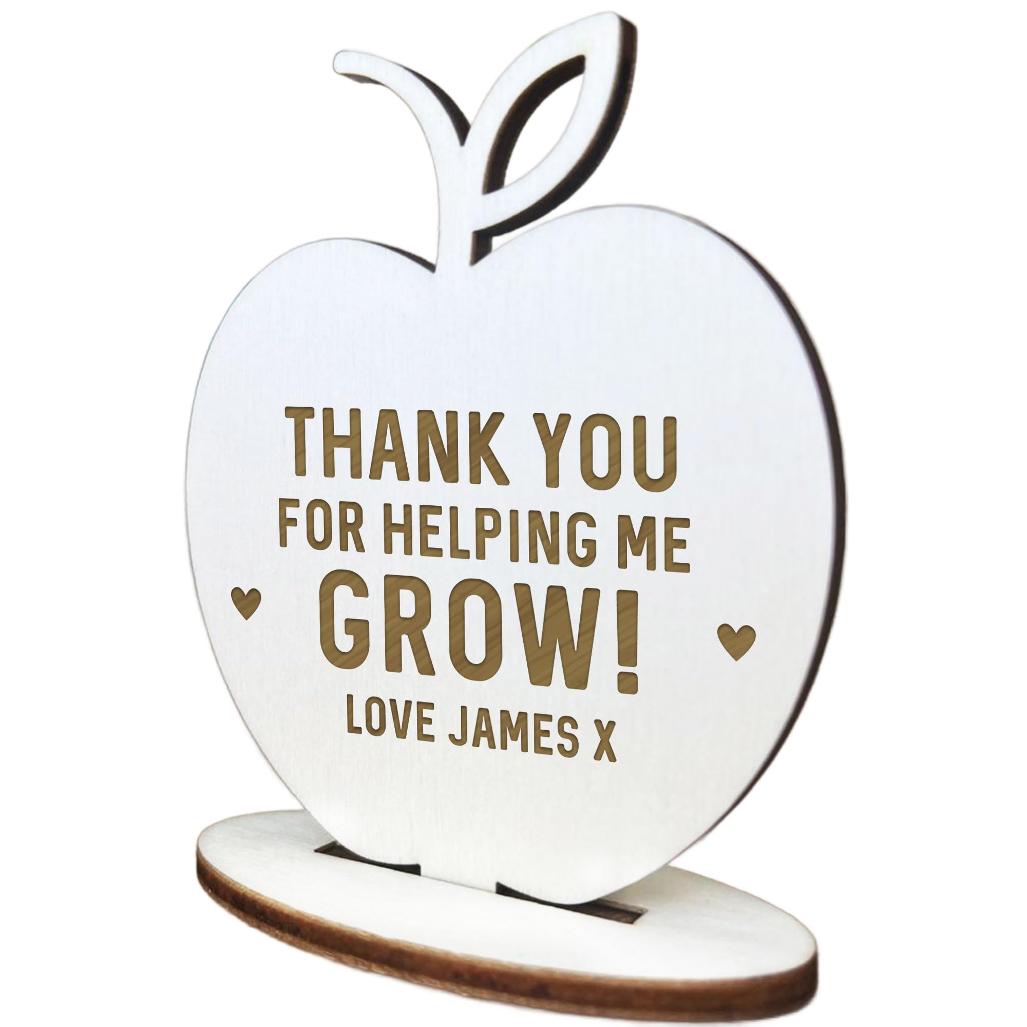 Red Ocean Teacher Gift Personalised Engraved Gift Apple Thank You Gift Leaving School Nursery Keespake