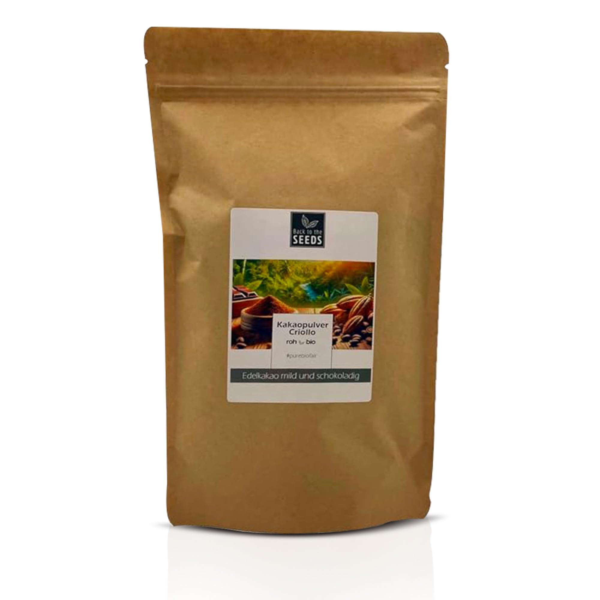 Bio Kakao Pulver 300g – Edelkakao Criollo aus Peru – Ideal für Kakaogetränke & Shakes – Rohkostqualität & Vegan – Stark entölt (10-12%) für perfekte Löslichkeit – Ohne Zuckerzusatz & Naturbelassen