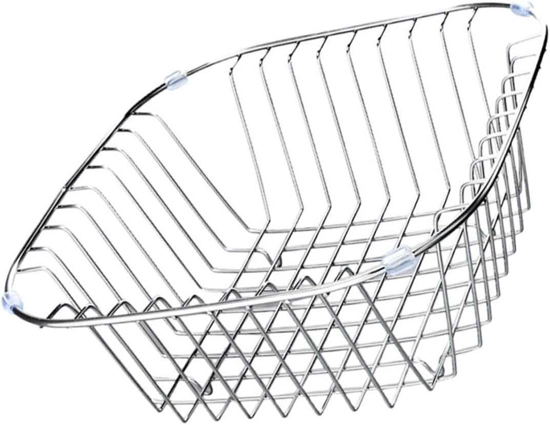 VALICLUD Stainless Steel Dish Drying Basket with Rapid Drainage and Ventilation Utensil Holder Organizer for Kitchen Sink Multipurpose Storage Rack for Dishes and Cutlery