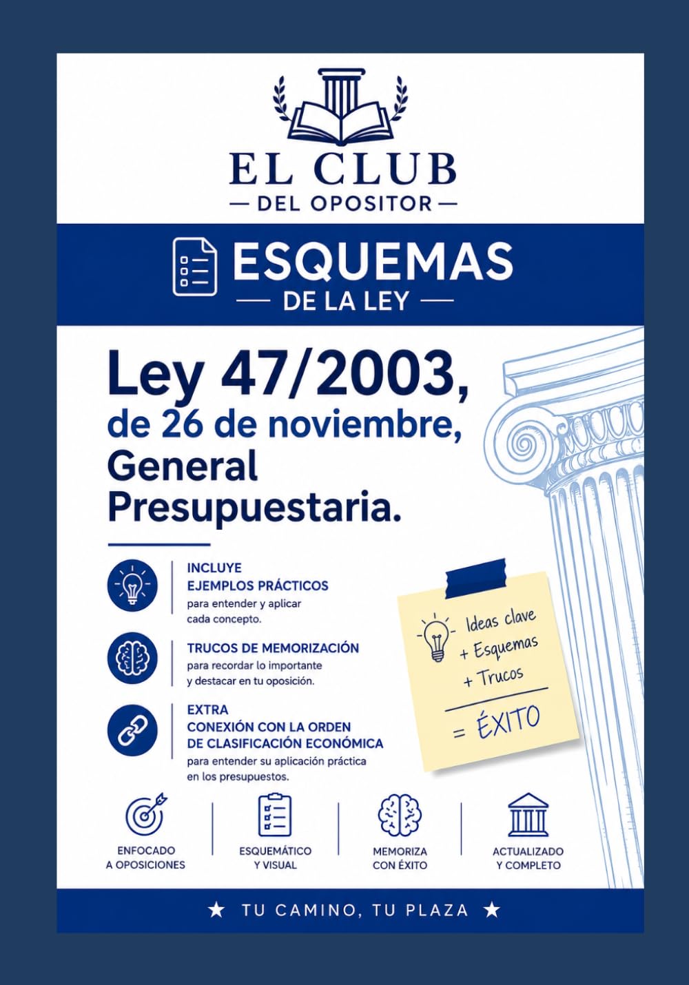 Esquemas de la Ley 47/2003, de 26 de noviembre, General Presupuestaria.: guía visual con ejemplos prácticos y trucos de memorización que ayuda y facilita el estudio de esta ley