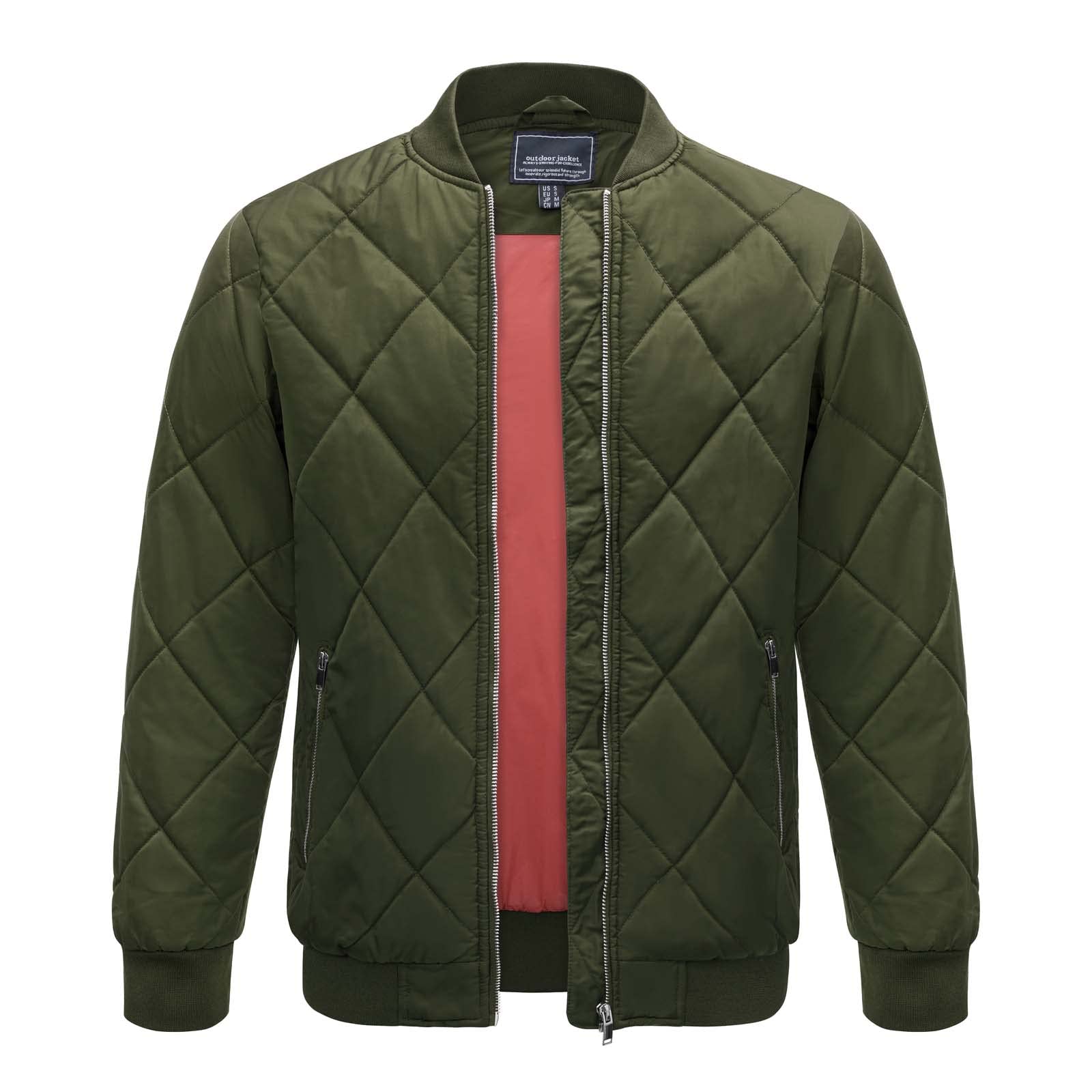 CRYSULLYMen's Jacket Winter Thicken Windproof Bomber Jackets Padded Coats Outwear