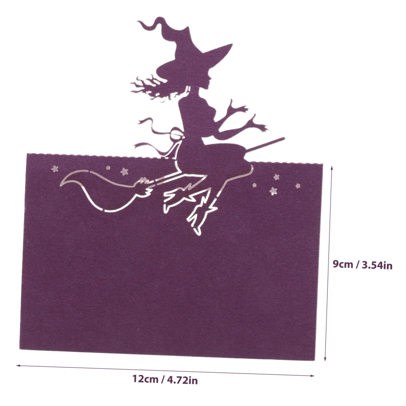 VALICLUD 50pcs Halloween Witch Place Cards Elegant Tent Name Cards for Table for Parties Weddings and Events Easy to Write and Organize Guest Seating