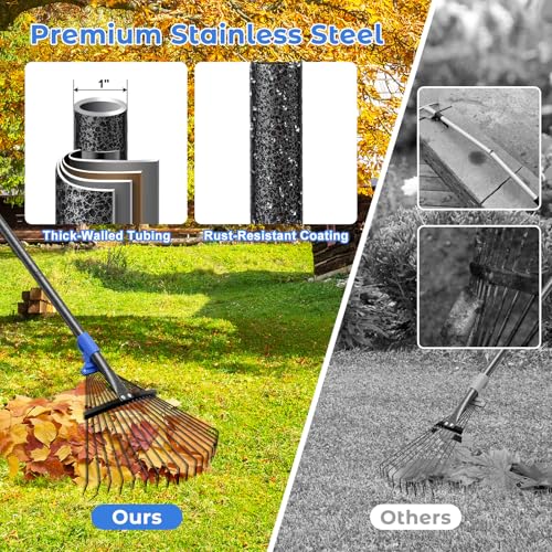 Rastrillo Ajustable para Jardín con Cabezal Expandible 8-17" miniatura 3