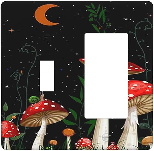 Miniatura 44 de Cubiertas Decorativas para Interruptor de Luz de Palanca Triple Retro Rojo Pulpo Monstruo Ola Marina Azul de 3 Segmentos Cubiertas de Placa de Pared