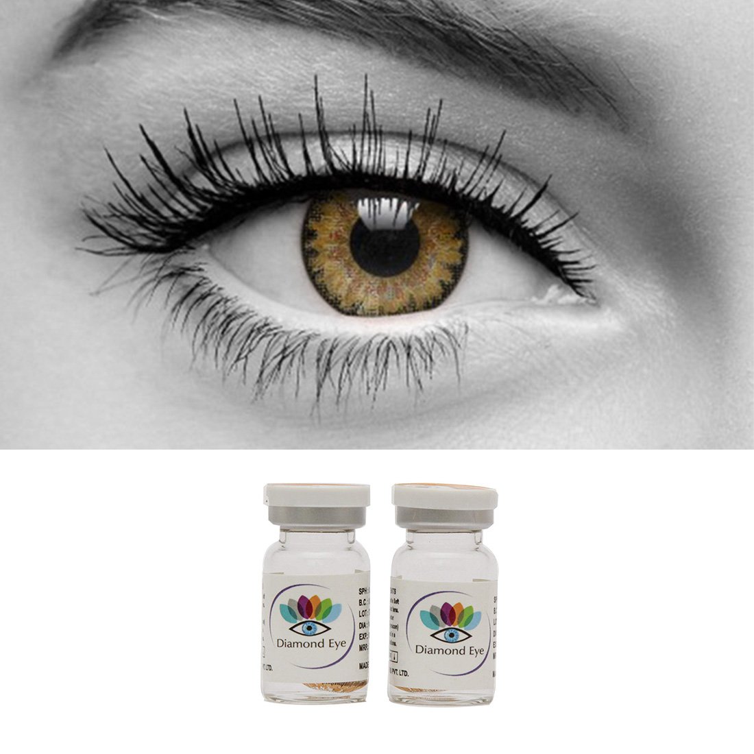 Diamond Eye Yearly Hazel Colored Contact Lenses 0 Power with case and solution (B01N4NOR1N) Amazon Price History, Amazon Price Tracker