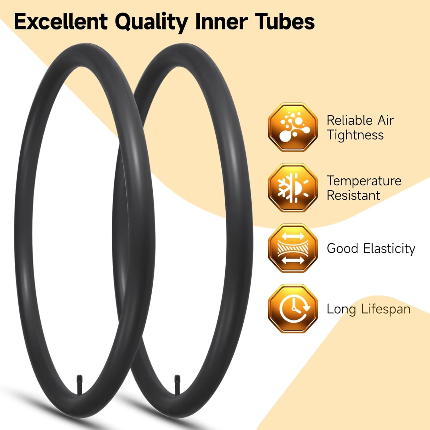 yeesport 24 Inch Mountain Bike Tires, 2 Pack Foldable 24 x 2.125“ Bike Tire & Bike Tubes with Repair Kit, 24 x 2.125 Bike Tire 24 Inch Bicycle Tire Tube for MTB,BMX