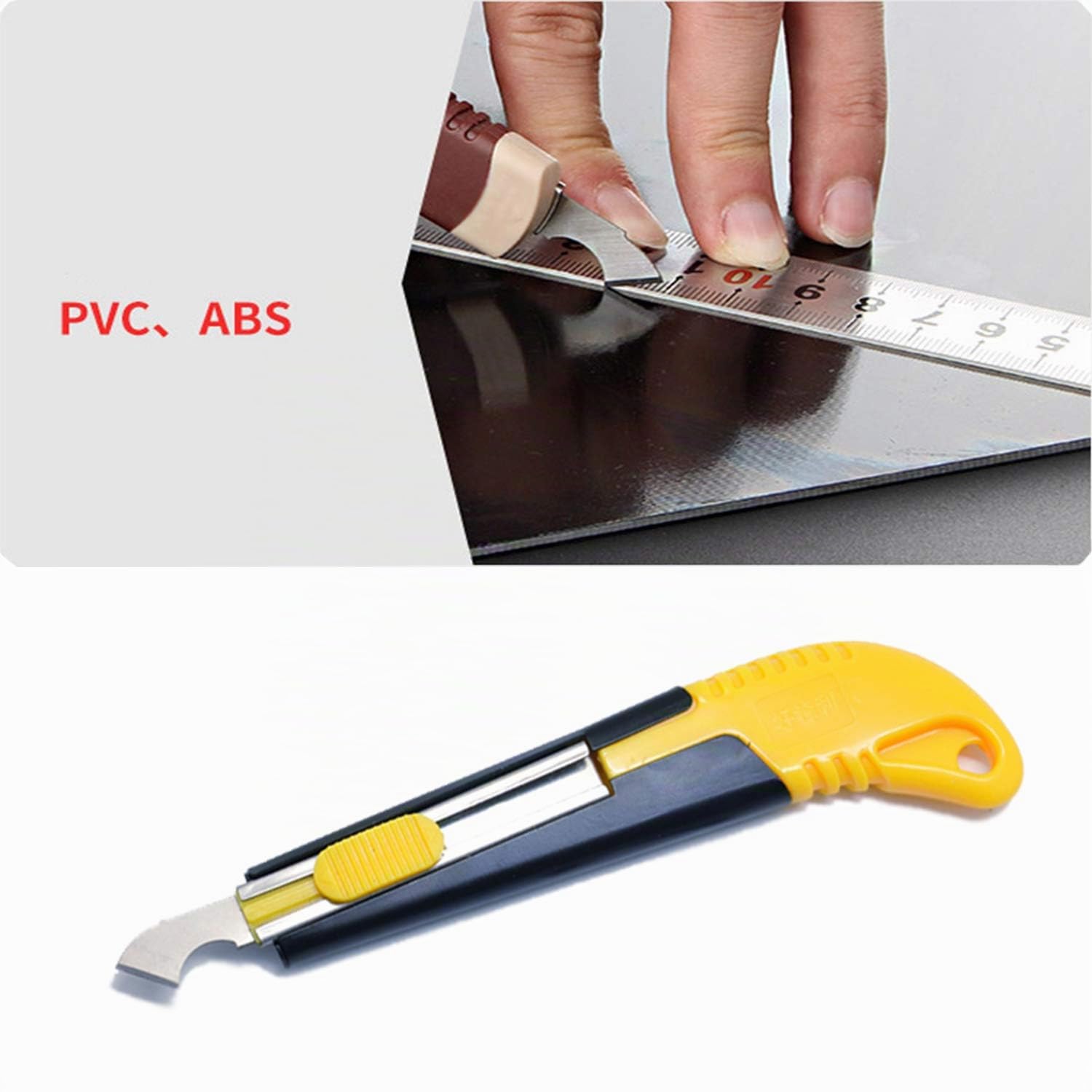 YouU 1 Taglierino Pieghevole, Taglierina Acrilica Dello Strato del Plexiglass, Coltello Portabile, Cutter Multifunzione con 10 Lame di Ricambio