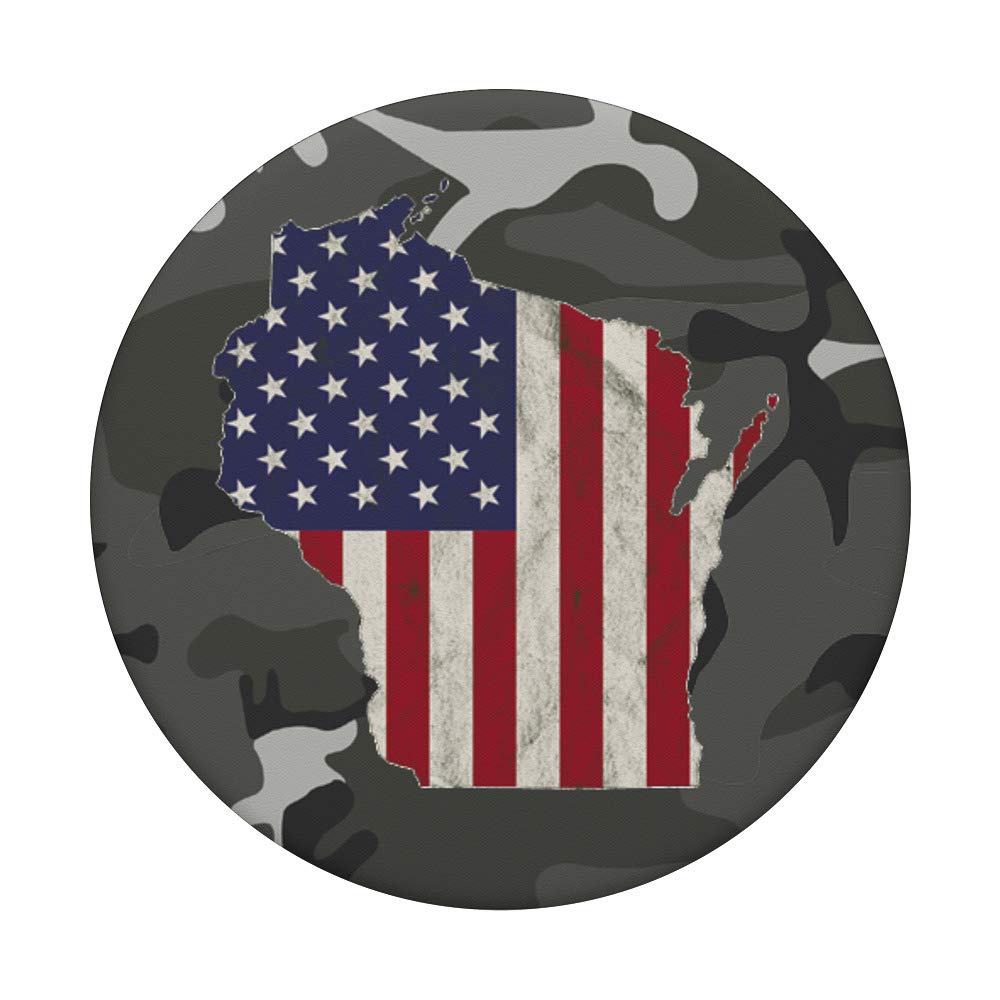 Camo American Flag PopSockets PopGrip: Swappable Grip For Phones & Tablets