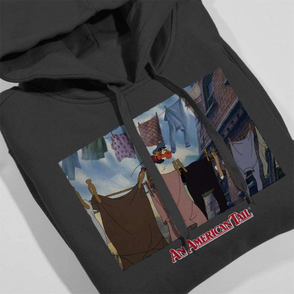 All+Every An American Tail Fievel Running On Rope Men's Hooded Sweatshirt