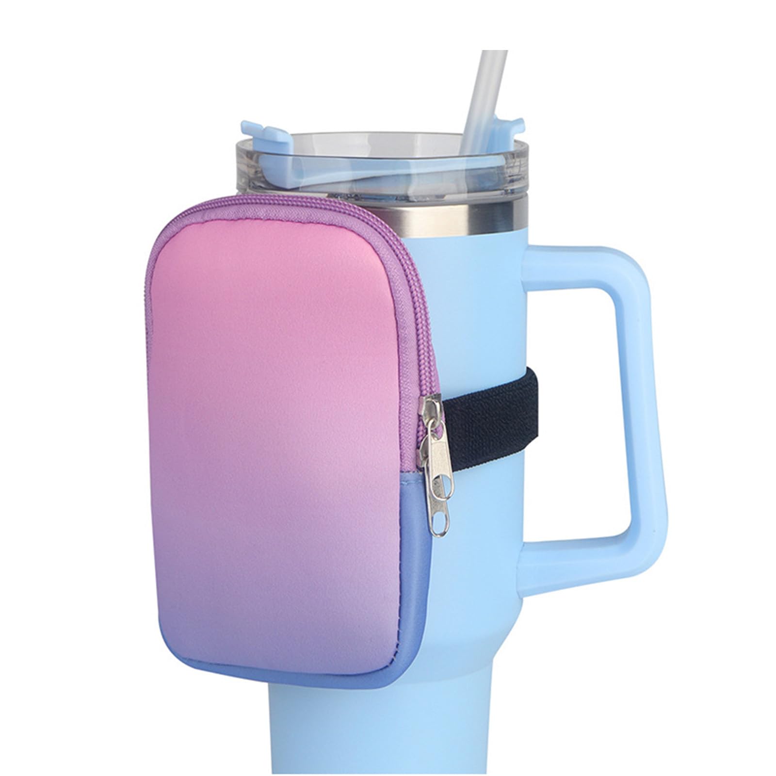 2x Upgrade Wasserflaschenbeutel Für Stanley & Andere Trinkflaschen – Neopren, Mit Klett & Aufklebertasche