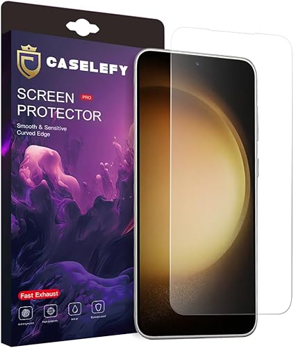 Miniatura 2 de Caselefy HD Clear 9H Anti Scratch Ultra Fuerte Antihuellas Protector De Pantalla De Vidrio Templado Para Samsung S23 (1 Pack)