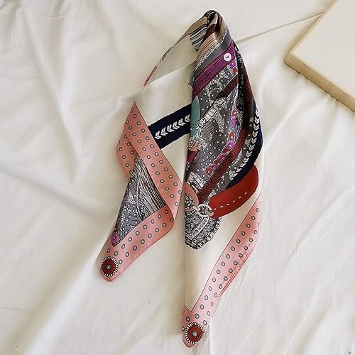 Miniatura 139 de FONYVE - Pañuelo de satén sedoso de tamaño mediano para mujer, cuadrado, 27.5 x 27.5 pulgadas