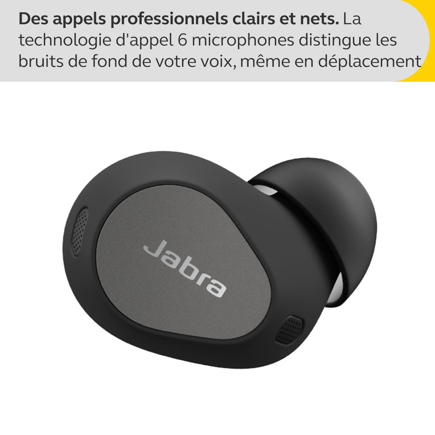 Jabra Elite 10 - Écouteurs sans Fil Bluetooth Intra-Auriculaires - Technologie Advanced Active Noise Cancellation - 6 Microphones intégrés, Son Dolby Atmos - Noir Titanium