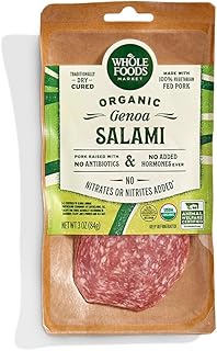 Whole Foods Market, Genoa Salami Sliced Organic, 3 Ounce