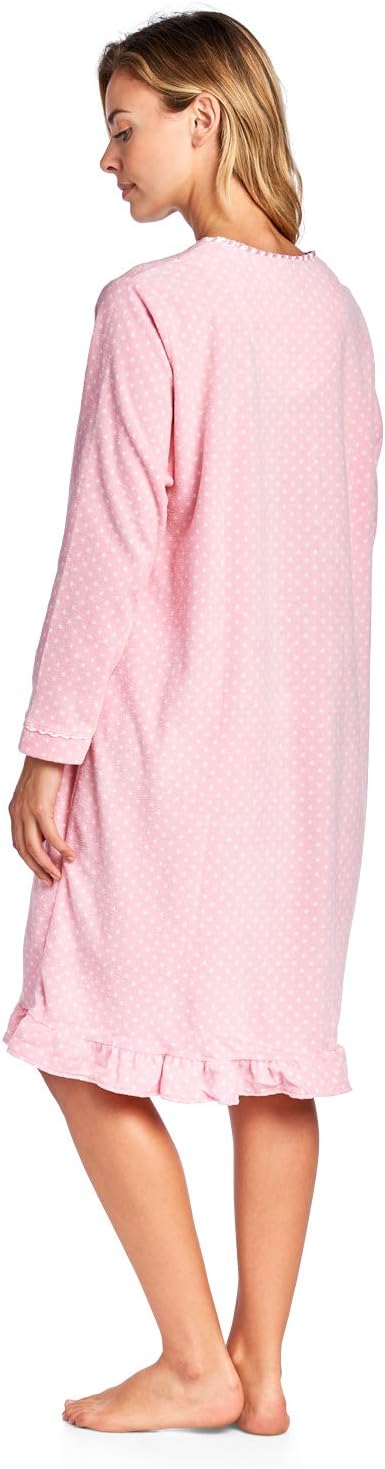 Casual Nights Women's Cozy Long Sleeve Fleece Nightgown - Image 3