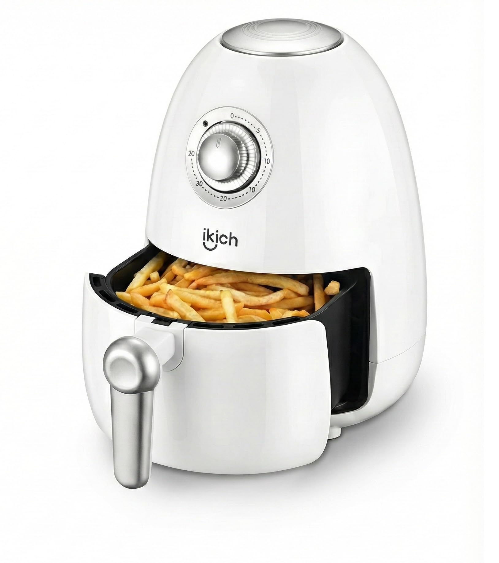 2-Quart Compact Air Fryer Small 800W Oil-Free Fryer with Non-Stick Basket Manual Controls English Instructions on Listing Images