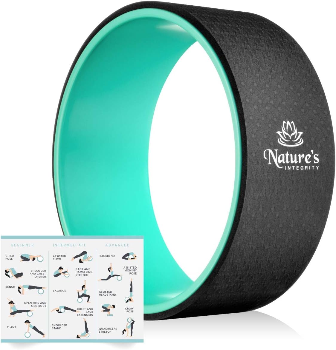 Nature's Integrity Yoga Wheel for Stretching and Back Pain 13" Dharma