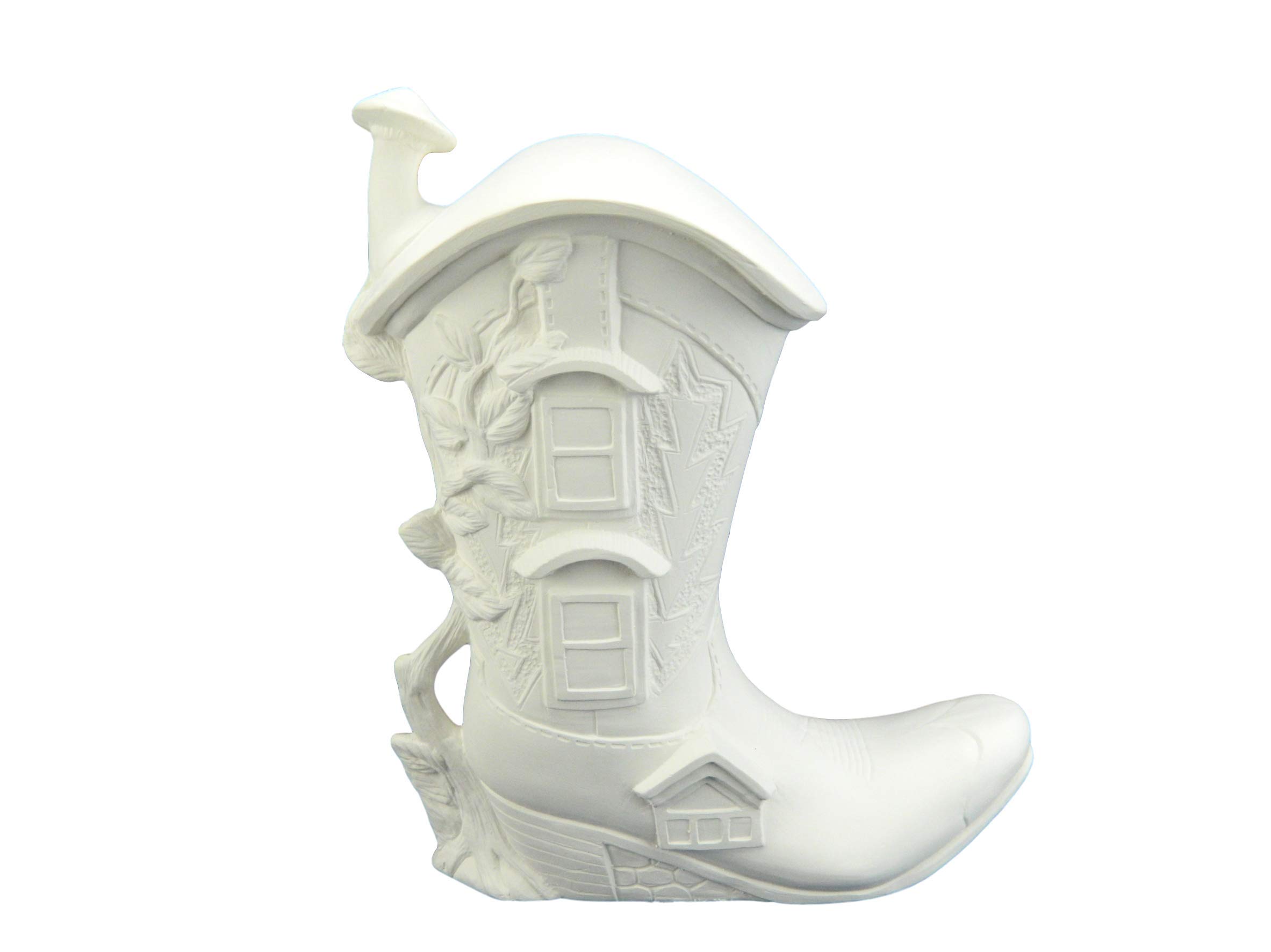 Ceramic Bisque Fairy on a Detailed Tree Trunk Ready to Paint Doc Holliday UPaint DIY PYOP Fae