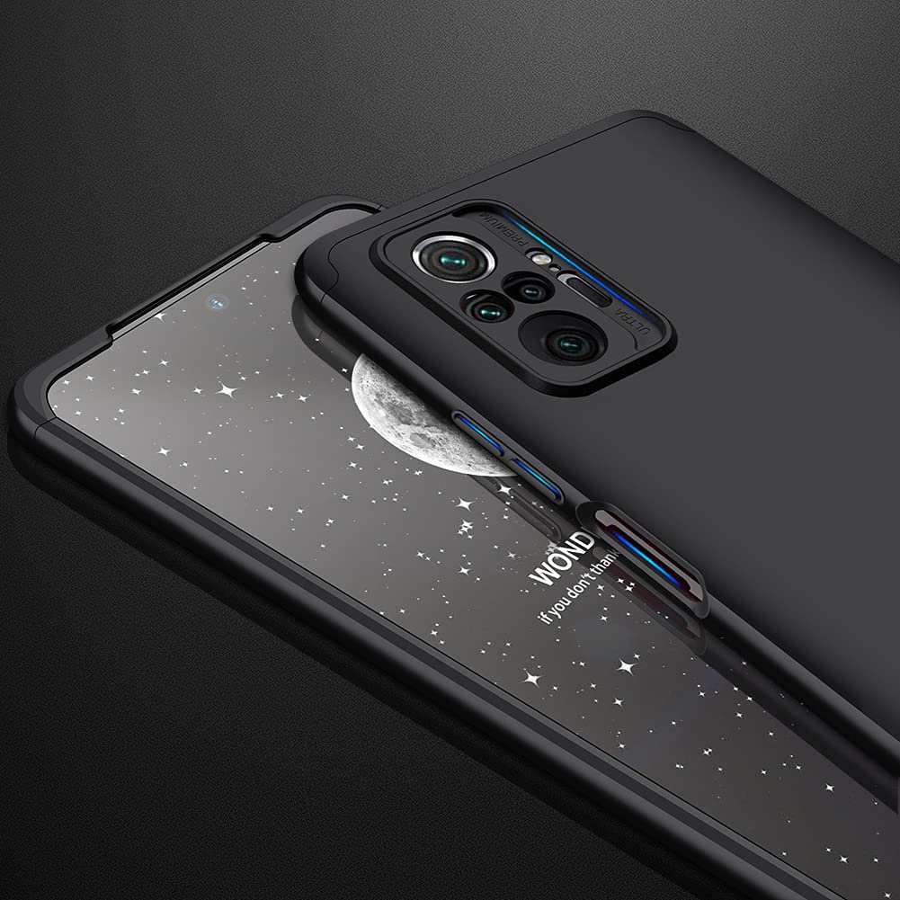 BRAND SET Custodia Rigida Ultra Sottile In PC Per Xiaomi Redmi Note 10 PRO - Anti Graffio E Antiurto - Colore Nero - 3