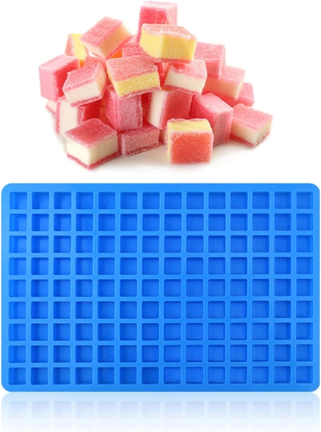126-Cavity Square Silicone Candy Form - Mini Chocolate, Hard Candy& Pudding Maker