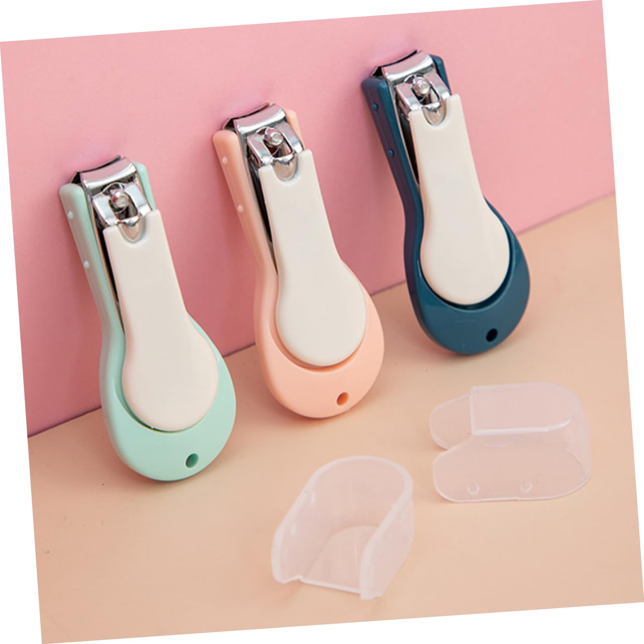 Yardwe 15 Stck Nagelknipser Teilig mit Gebogenen Edelstahlklingen Rutschfestem Silikongriff Sicherer Nagelpflege für Neugeborene und Kleinkinder Präzises Schneiden Blau