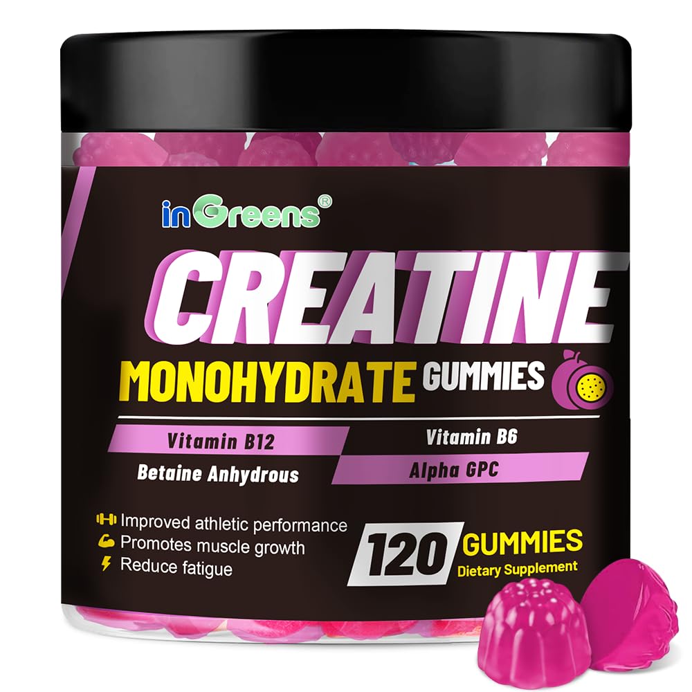 inGreens Gomas de Creatina Monohidratada 6 g, 120 gomas