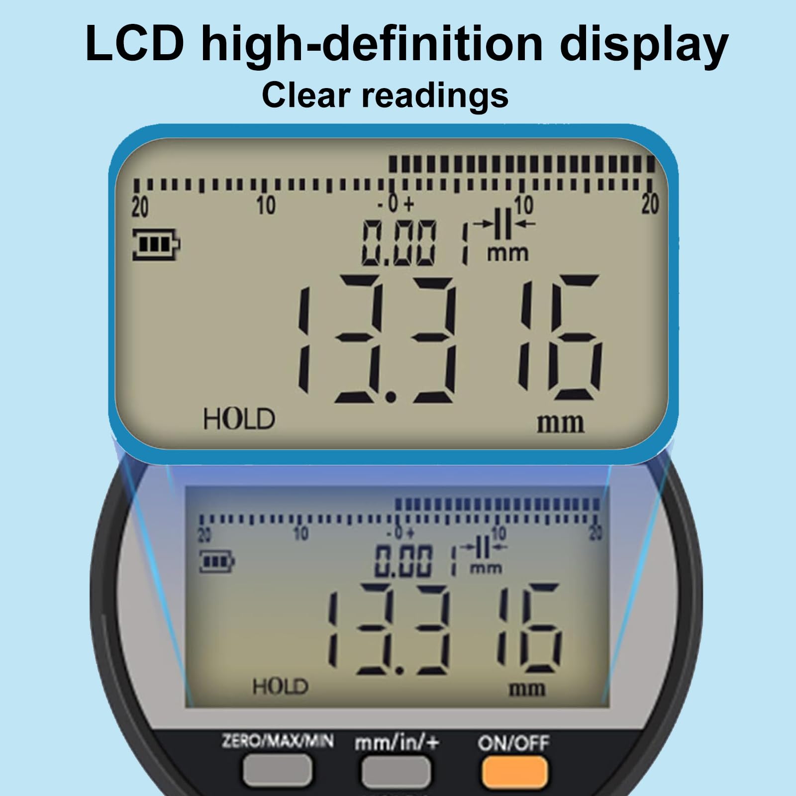 Oberflächen-Rauheitsprüfer, digitales Rauheitsmessgerät 0–6,5 mm, LCD-Display, Messgenauigkeit ± 0,003 mm, metrische und imperiale Einheiten für präzise Oberflächenanalyse
