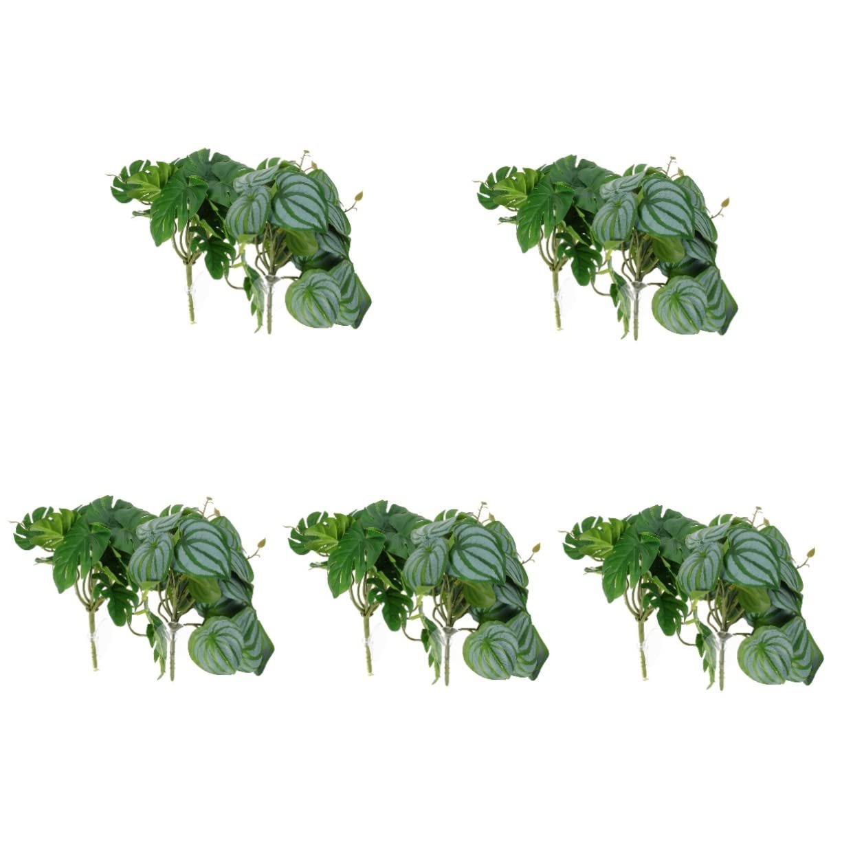 Mipcase 10piezas Artificiales para Terrario De Reptiles Decoración De Simuladas Follaje Lifelike para Hábitat y Pecera