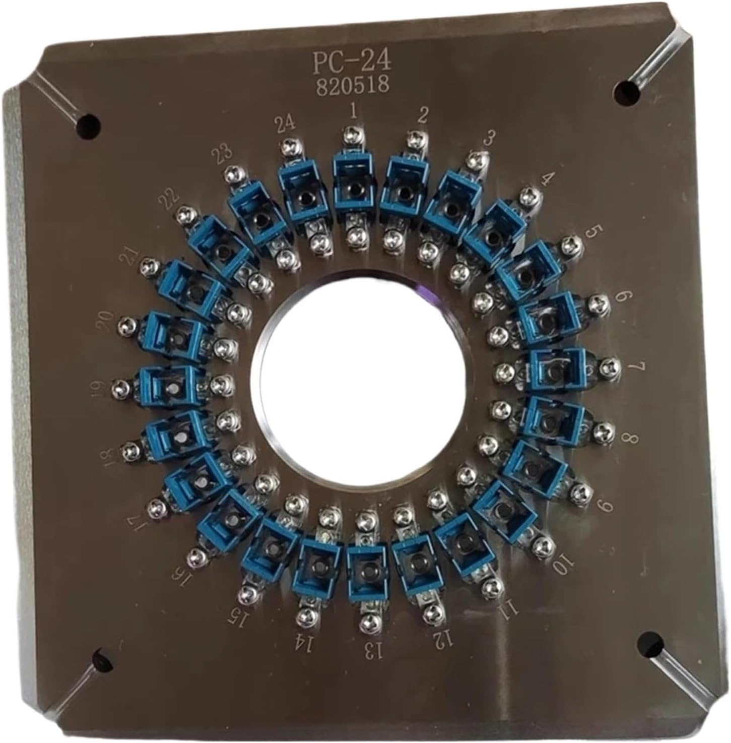 Fiber Optic Grinder 24 Core SC PC Blue Jumper 127mm Production with Four Corner Pressure Fixture