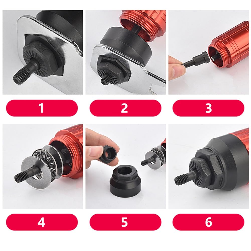 Rivet Nut Rivettatura M3-M8 Trapano per Rivettatura A Batteria Adattatore Elettrico Inserto Strumento per per Uso Domestico Manico In Metallo Accessori di Ricambio A