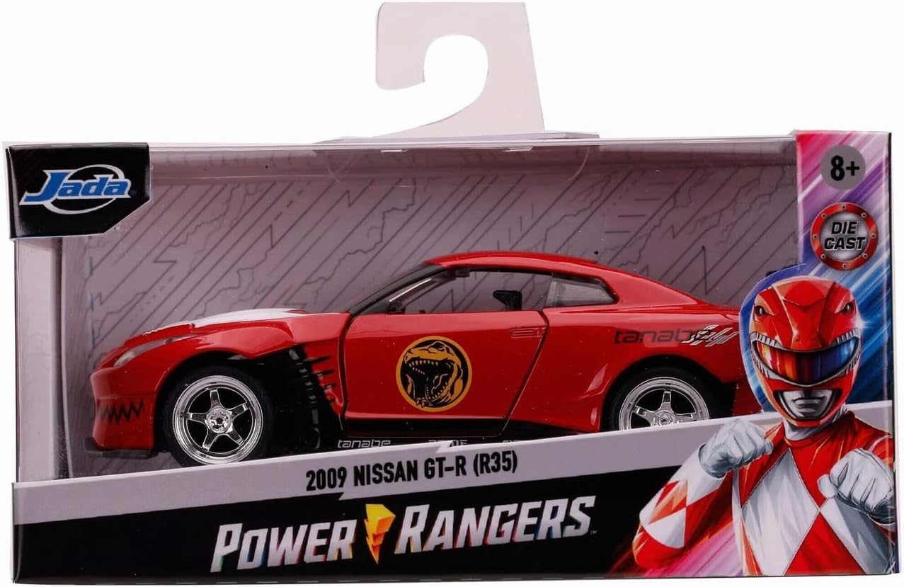 Toys Power Rangers 1:32 Red Ranger 2009 Nissan GT-R R35 Ben Sopra Die-cast Cars, Toys for Kids and Adults