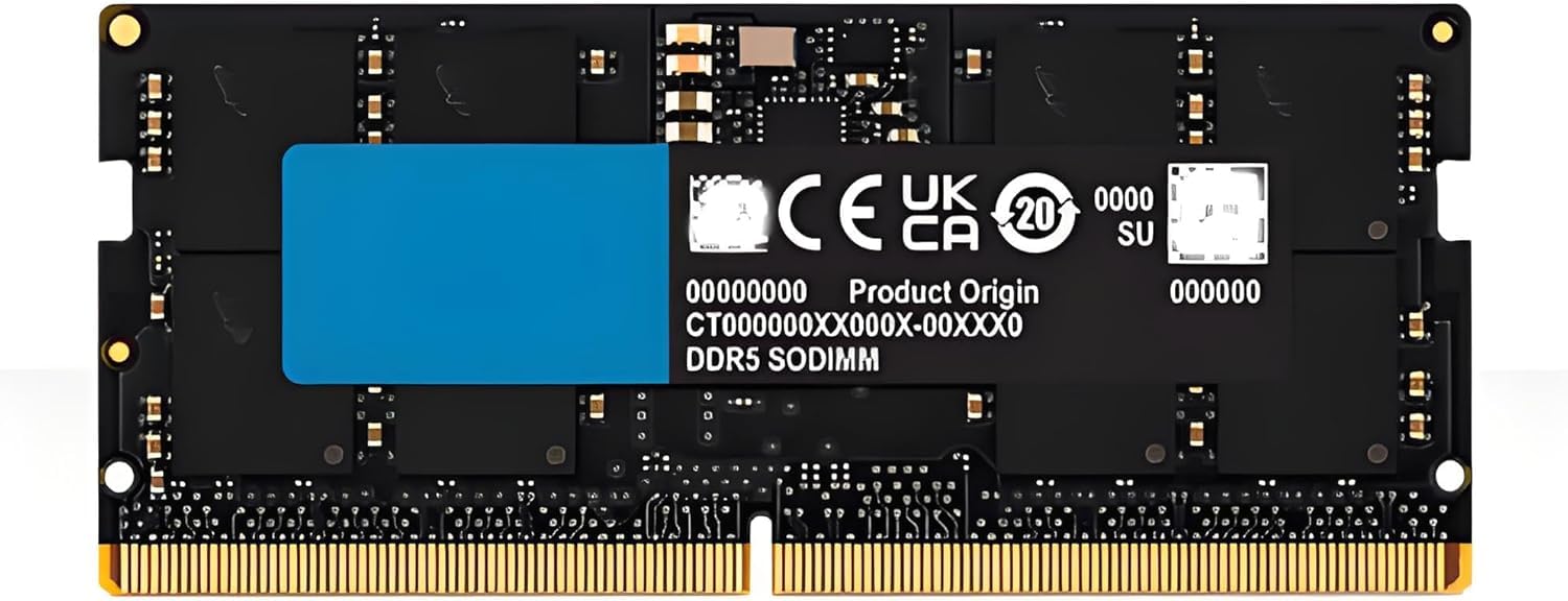 Memoria RAM DDR5 16GB 5600MHz SODIMM para ordenador portátil 262-PIN 1.1V