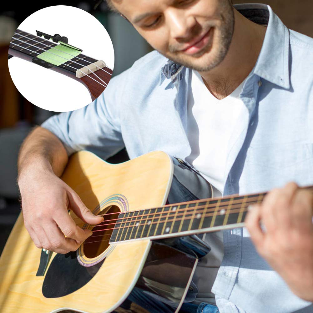 Nettoyeur De Cordes De Guitare - Outil Compact Pour Guitare Et Basse, Avec Chiffon, 11,1x6,7x1 Cm