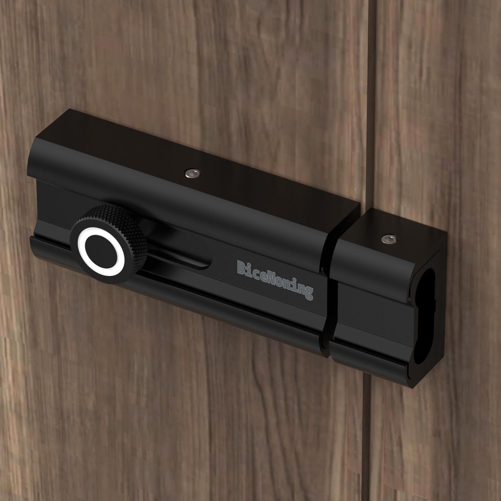 Slide Lock, Security Slide Latch Door Lock Bolt, Heavy Duty Hardware Bolt Latch Door Latch for Flush or Recessed Doors and Gates (Black-1Pc, 4Inch)