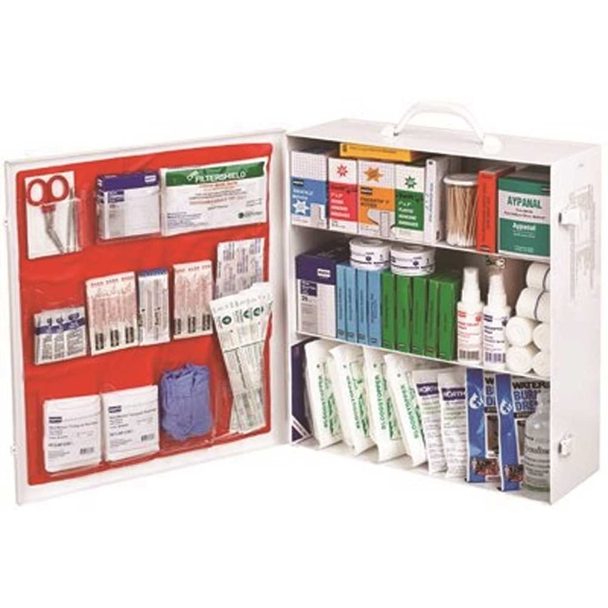 North by Honeywell White Wall Mounted 3 Shelf Industrial First Aid Kit
