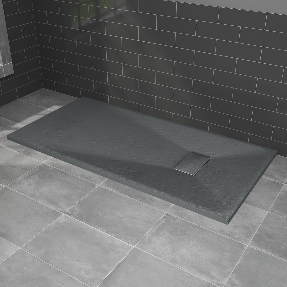 BlĂźmme SMC Shower Tray Rectangle Anthracite Shower Base 1400x700mm