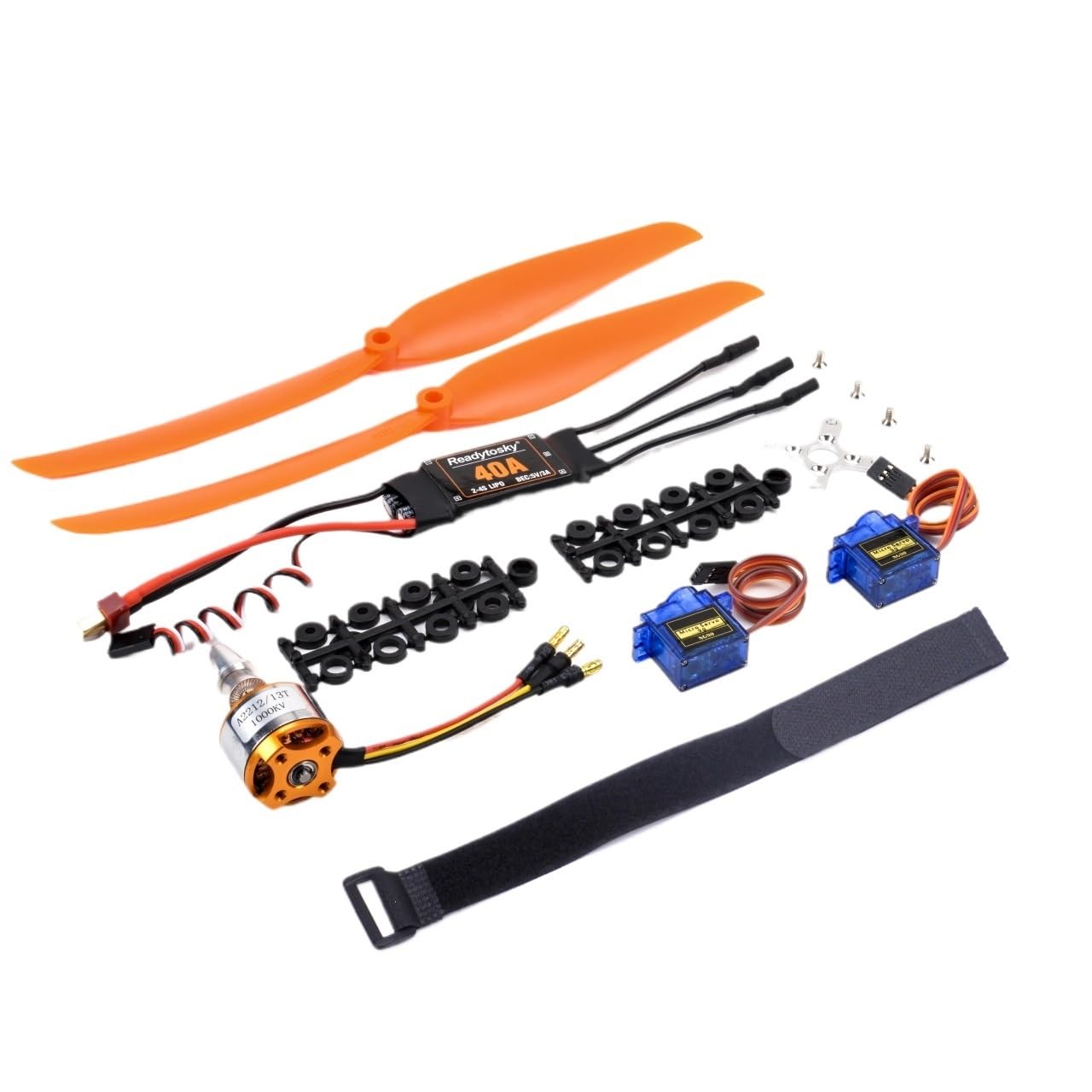 Toy Accessories A2212 2212 2200KV 1400KV 1000KV Brushless Motor 40A ESC SG90 9G Micro Servo for RC Fixed Wing Plane Helicopter(1000kv ESC TplugSet)