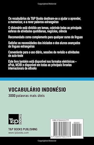 Vocabulário Português Brasileiro-Indonésio - 3000 palavras (Brazilian Portuguese Collection) (Portug