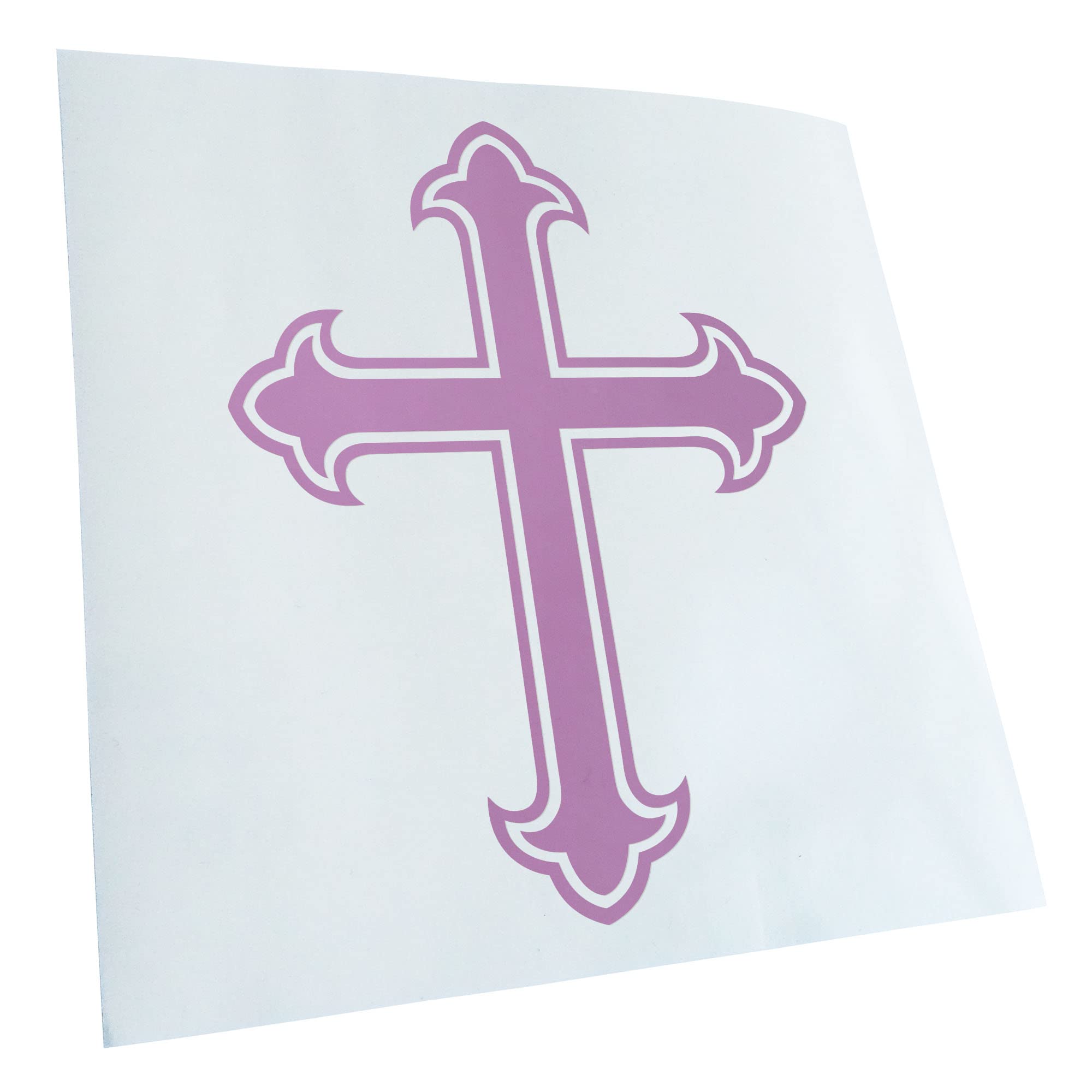 Kiwistar - Car Sticker - Lilac - 40 x 31 cm Lily Cross - Knight's Cross - Old Cross - Rear Window Car Sticker Weatherproof for Car Truck Moped Truck - Sticker Exterior Self-Adhesive Tuning Accessories